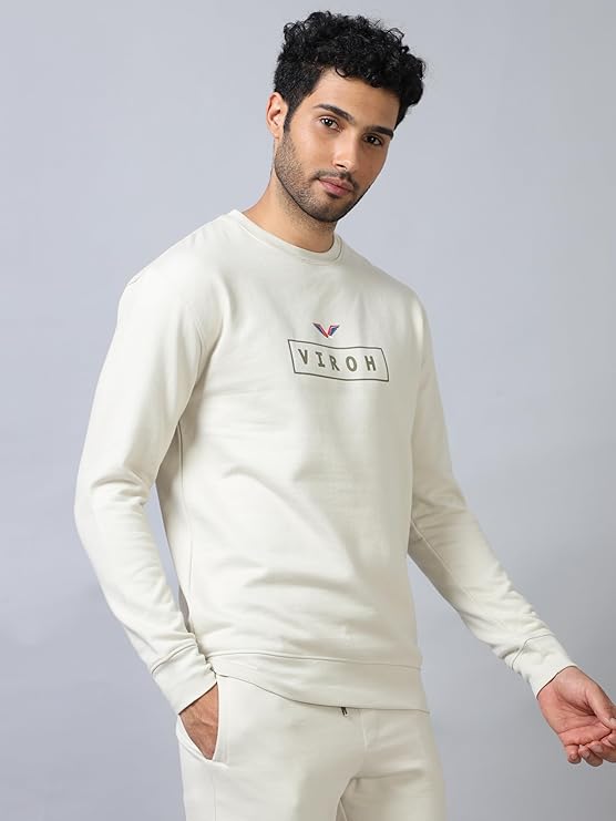 Men's Off-White Polycotton Tracksuit Sets | VIROH