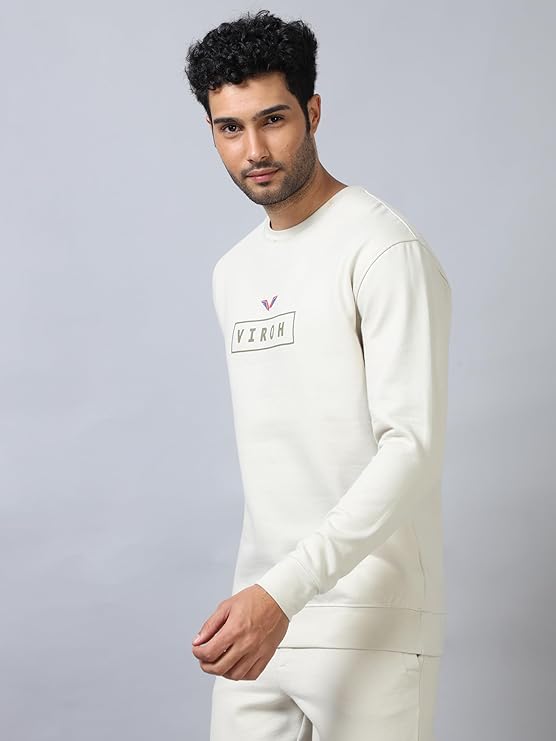 Men's Off-White Polycotton Tracksuit Sets | VIROH
