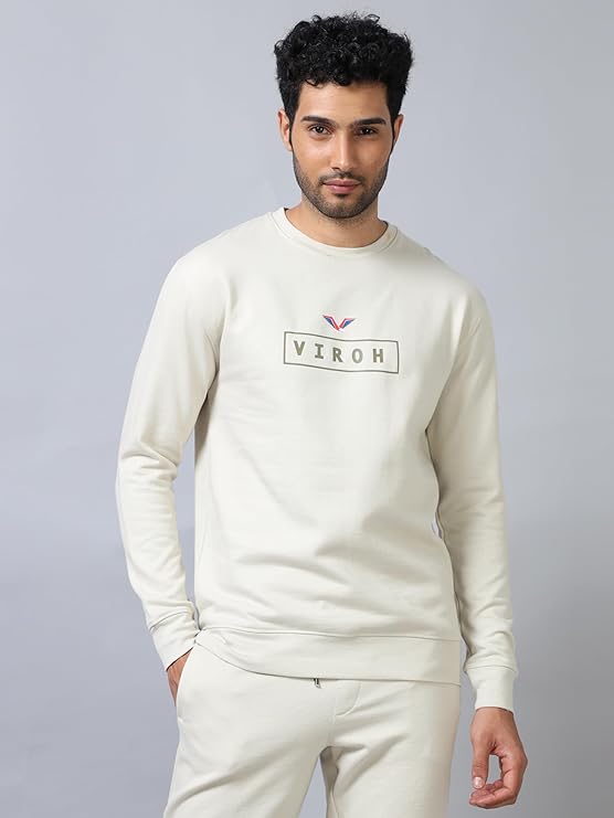 Men's Off-White Polycotton Tracksuit Sets | VIROH