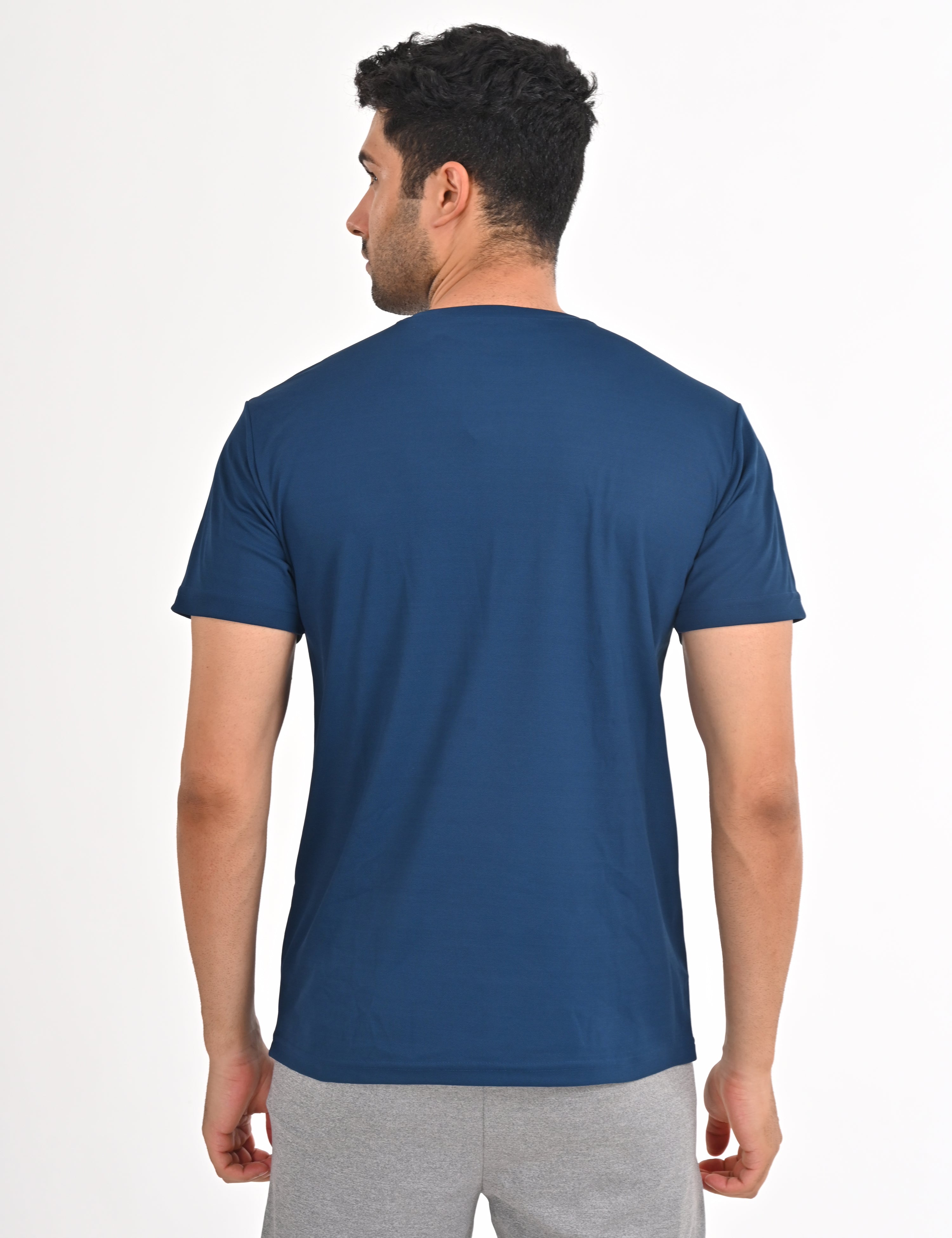 Navy T-shirt with Zipper | VIROH