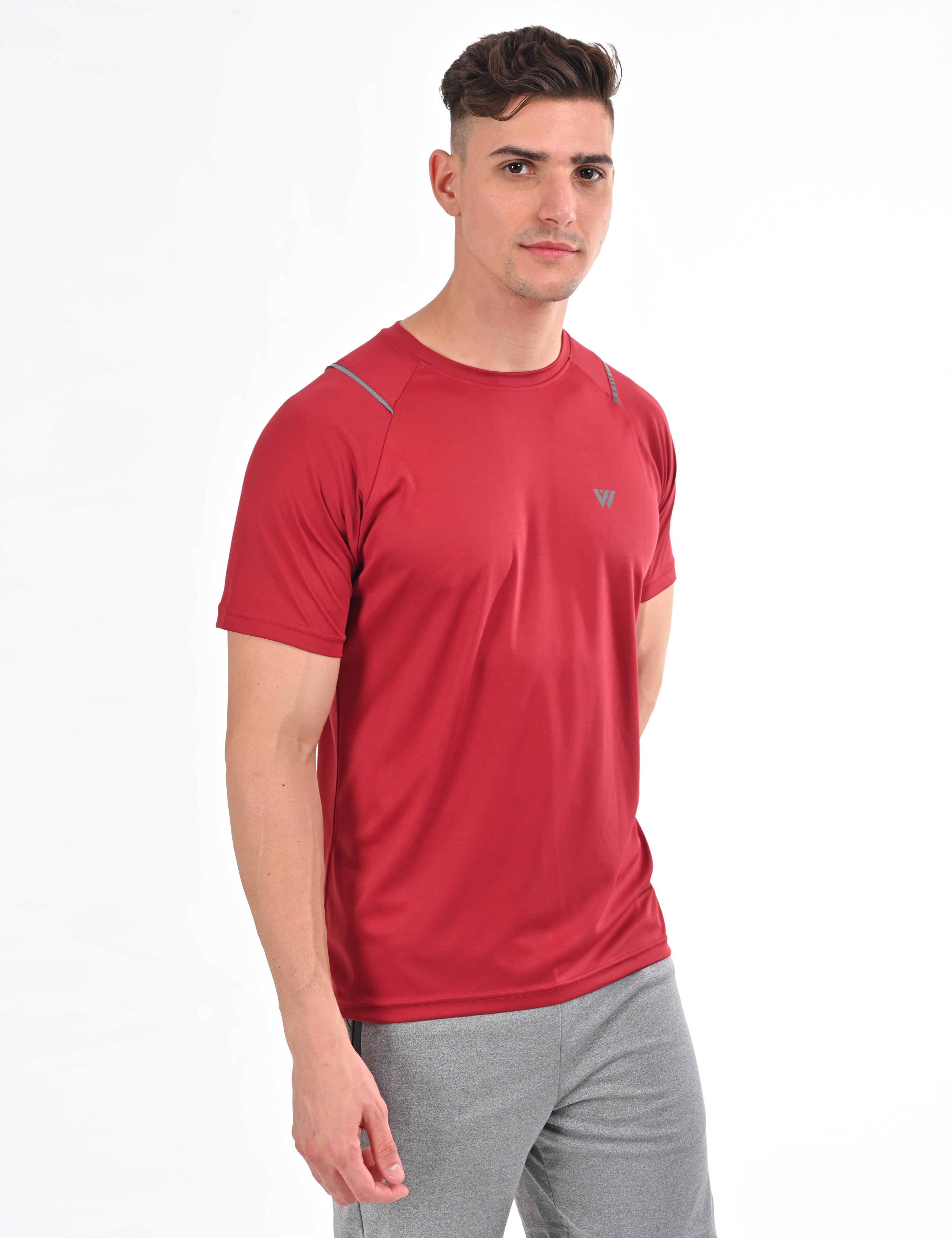 Red Raglan Sleeve Sport T-shirt | VIROH