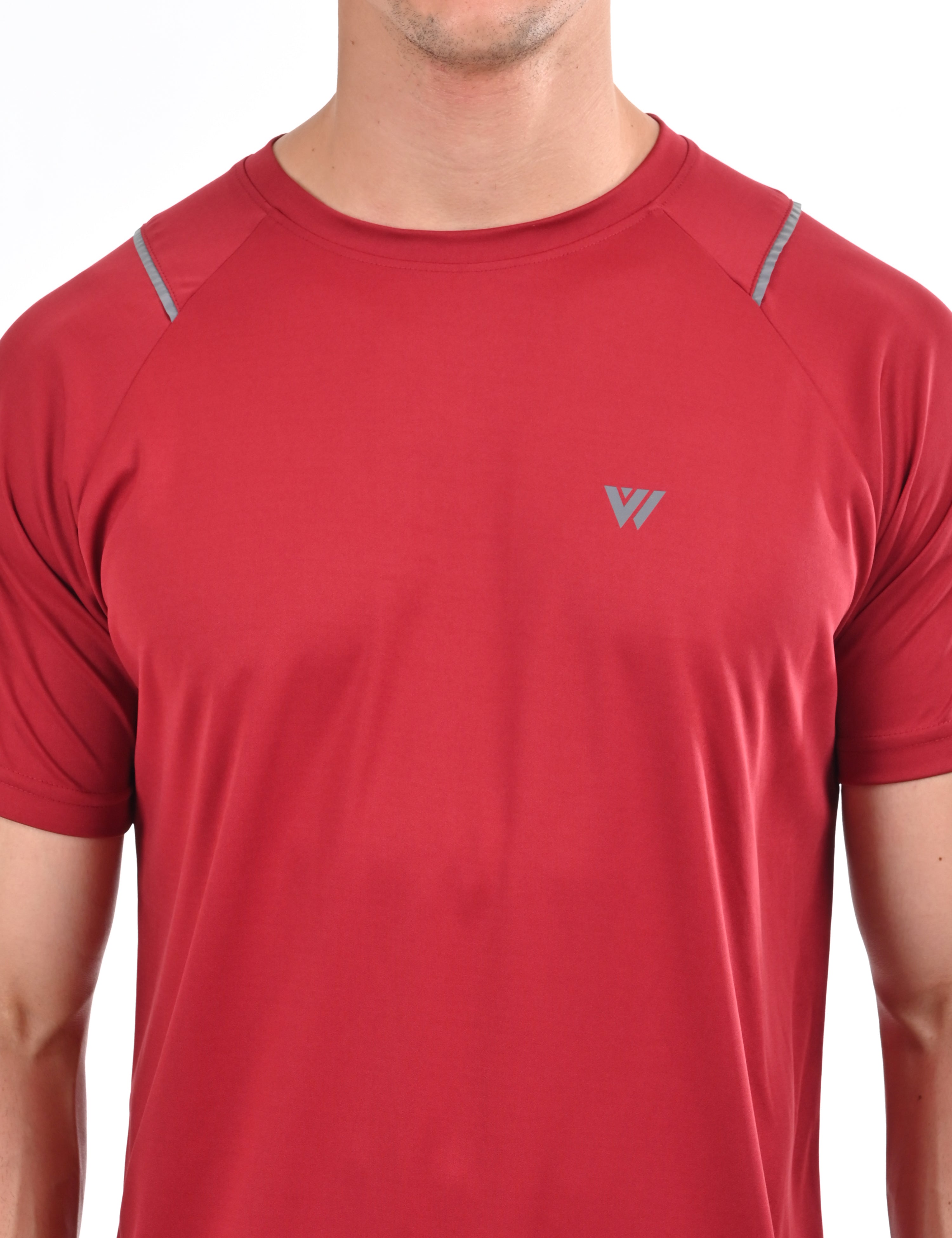 Red Raglan Sleeve Sport T-shirt | VIROH