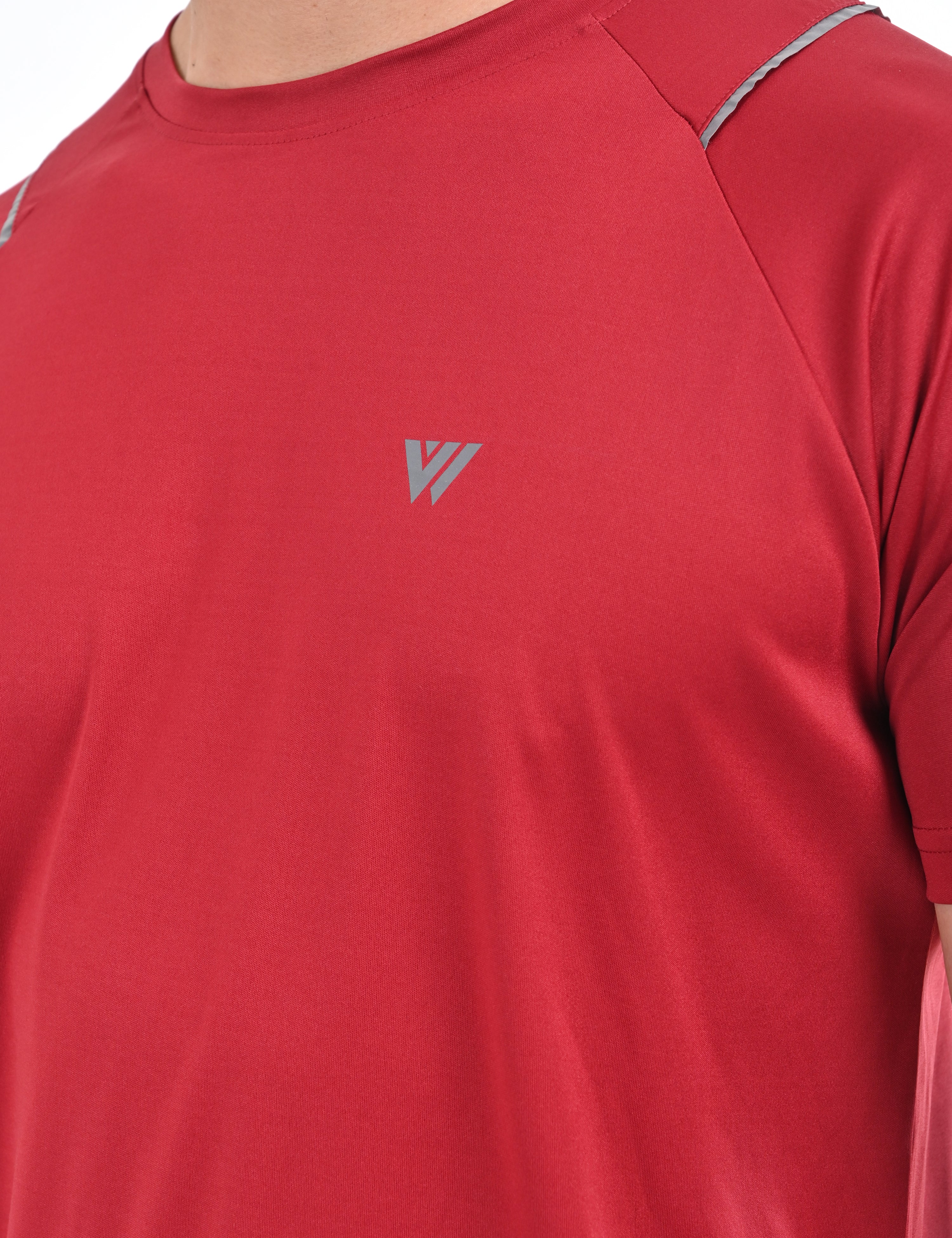 Red Raglan Sleeve Sport T-shirt | VIROH