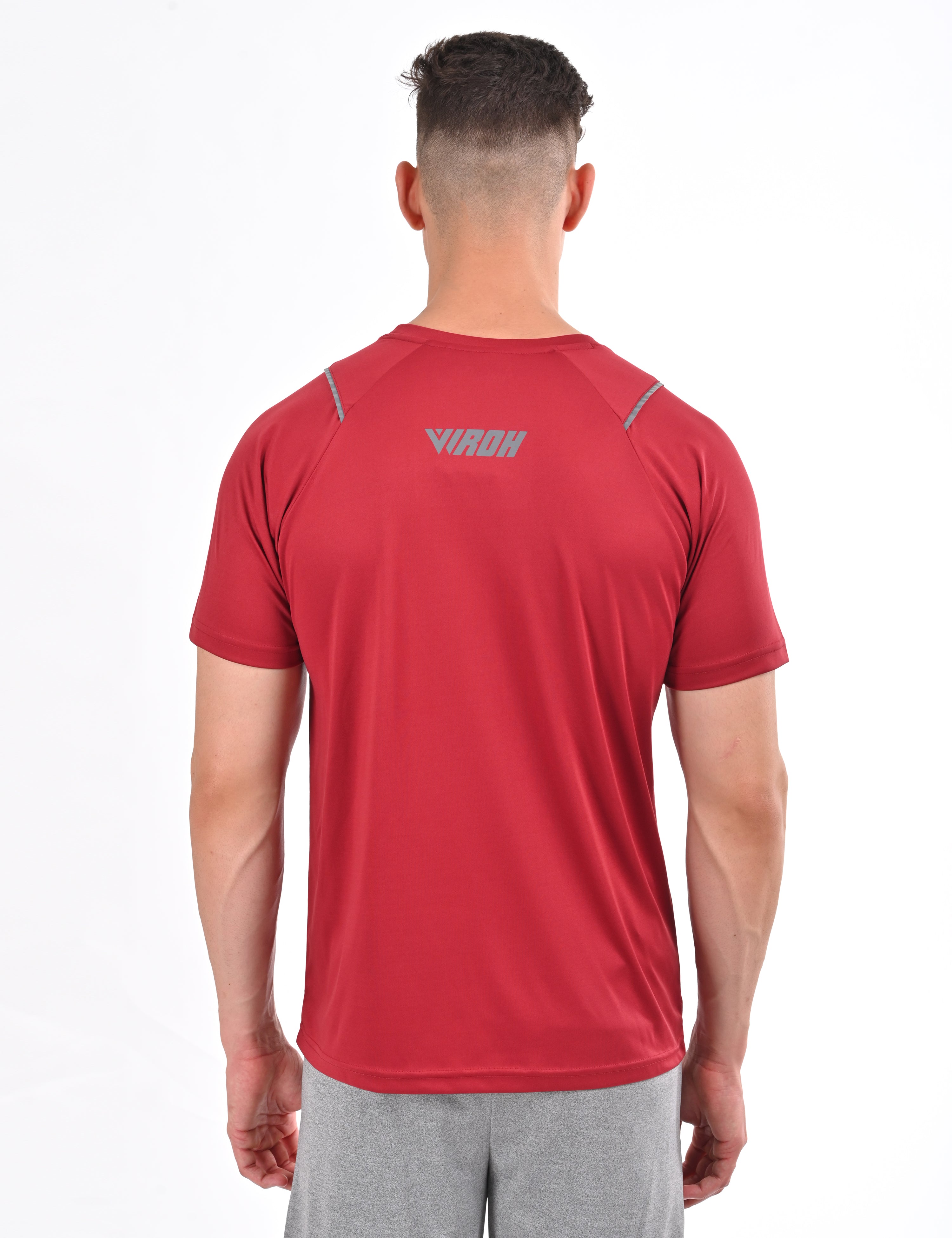 Red Raglan Sleeve Sport T-shirt | VIROH