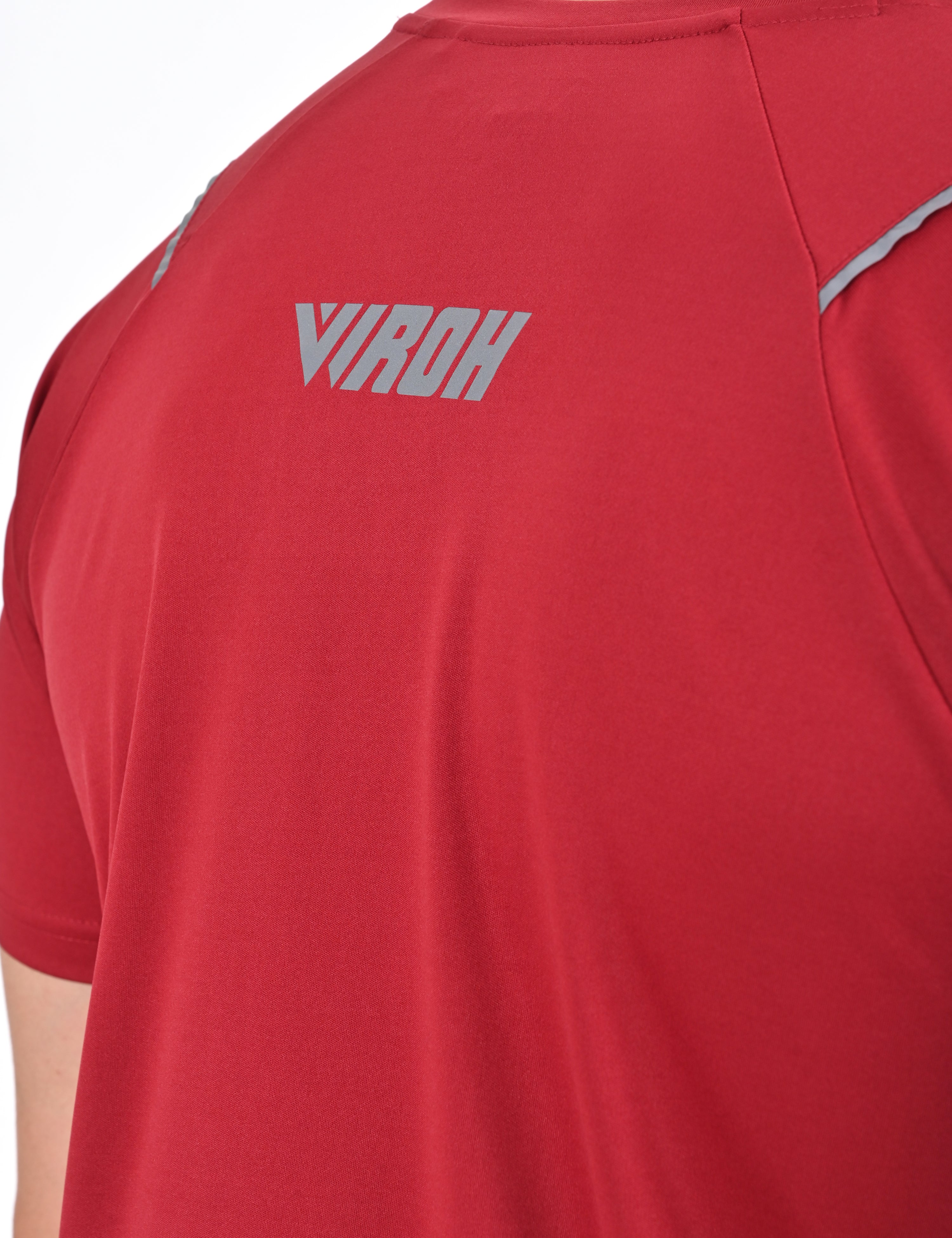 Red Raglan Sleeve Sport T-shirt | VIROH