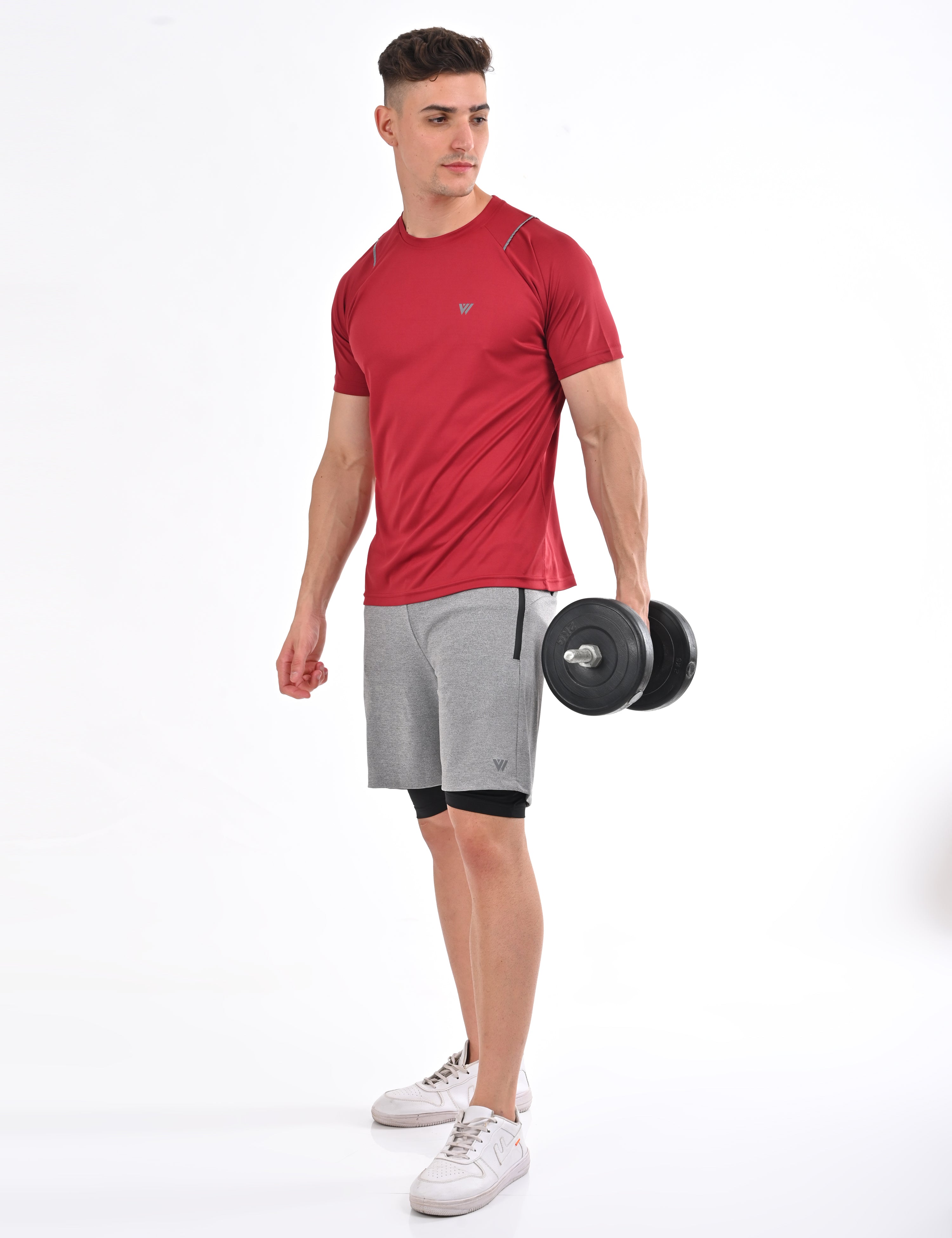 Red Raglan Sleeve Sport T-shirt | VIROH