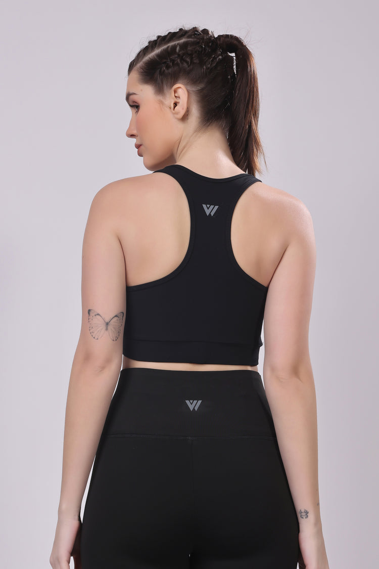 Womens Sport Bra - Black | Viroh