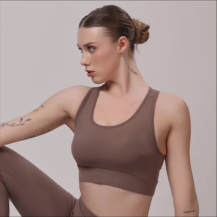 Leggings and Bra Set - Cappucinno | VIROH