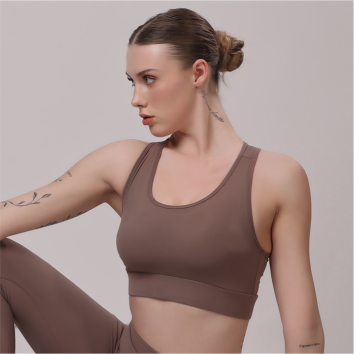 Leggings and Bra Set - Cappucinno | VIROH