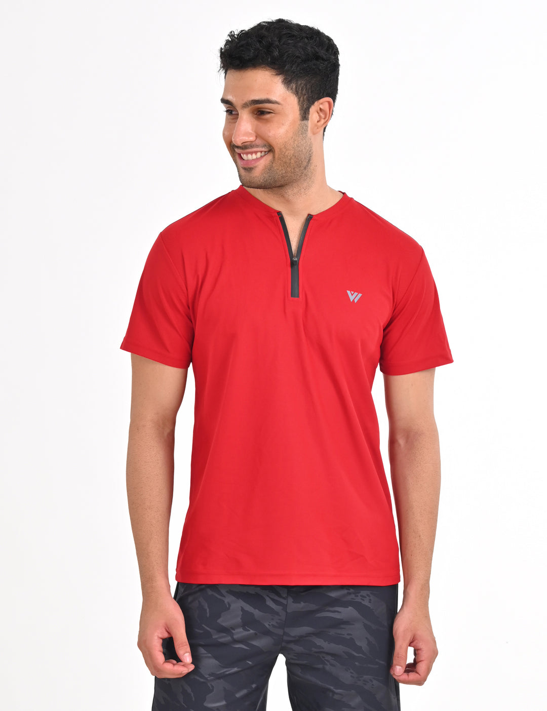 Red Tshirt with Zipper