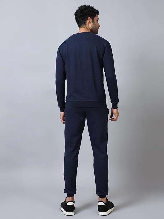 Men's Dark Blue Polycotton Tracksuit