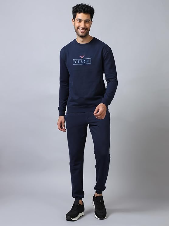 Men's Dark Blue Polycotton Tracksuit