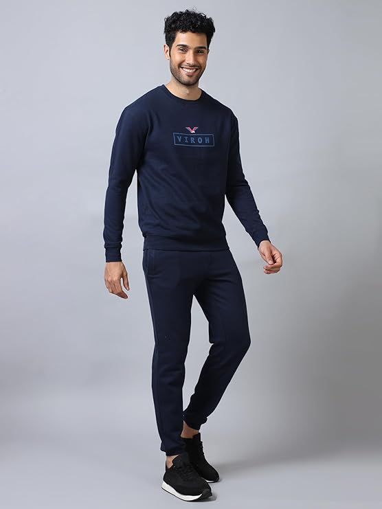 Men's Dark Blue Polycotton Tracksuit