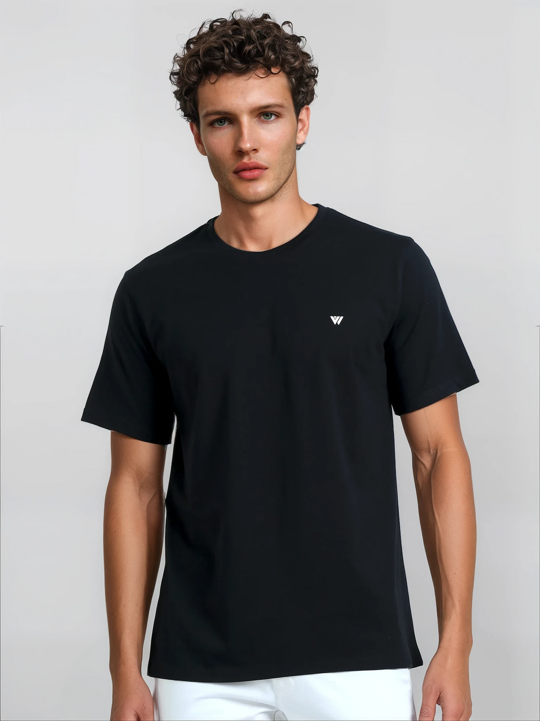 Black Supima Crew Neck T-Shirt