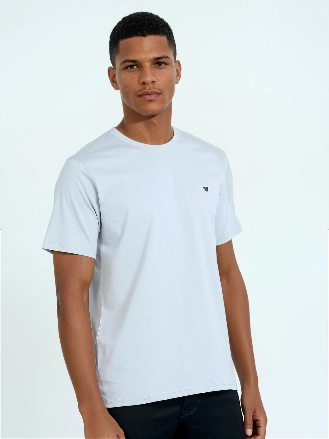 Grey Supima Crew Neck T-Shirt