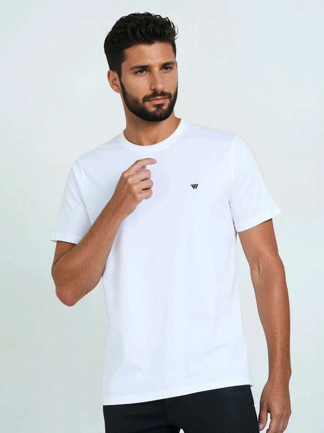 White Supima Crew Neck T-Shirt