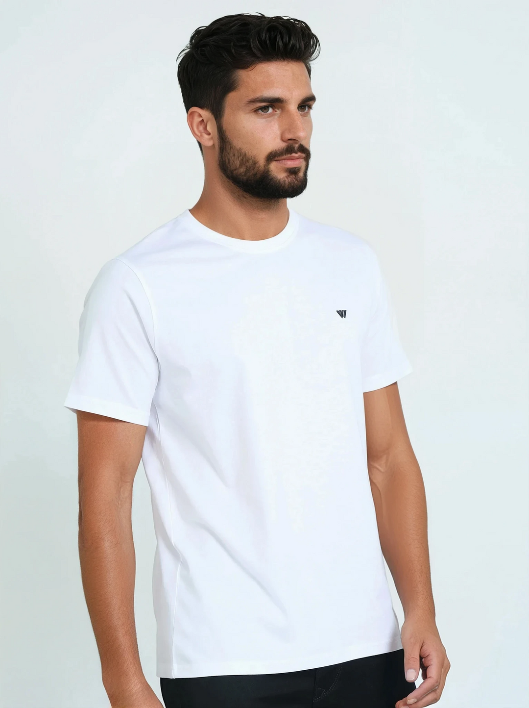 White Supima Crew Neck T-Shirt