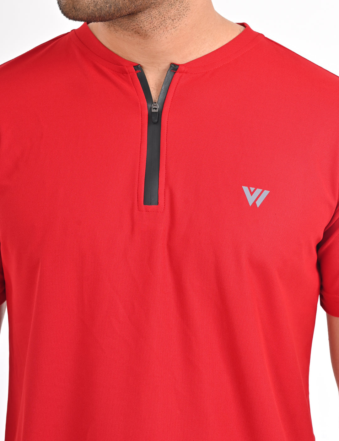 Red Tshirt with Zipper