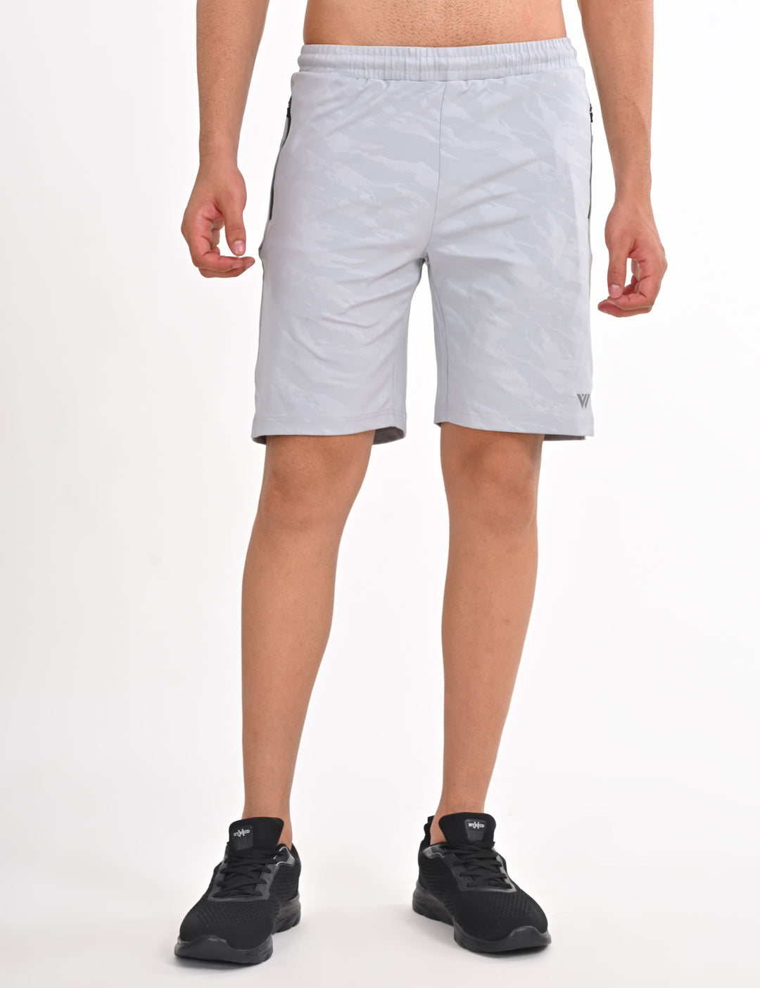 Printed Heavy Duty Grey Shorts