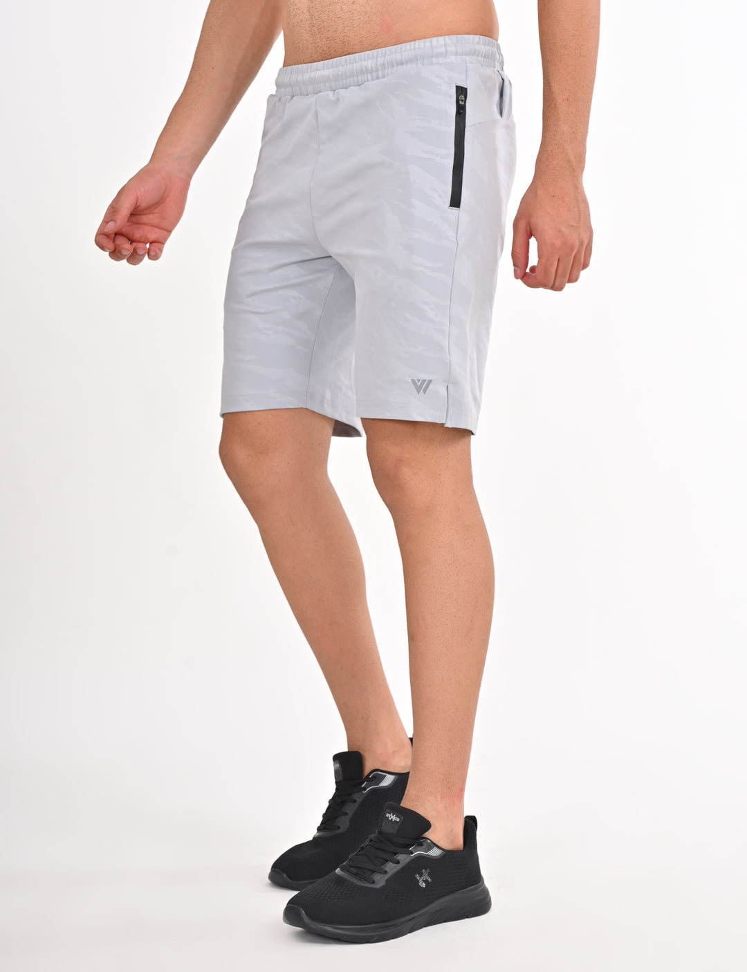 Printed Heavy Duty Grey Shorts