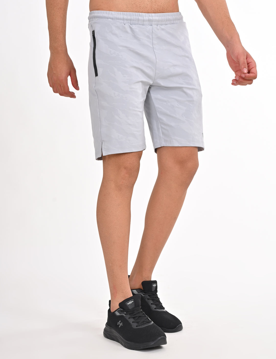 Printed Heavy Duty Grey Shorts