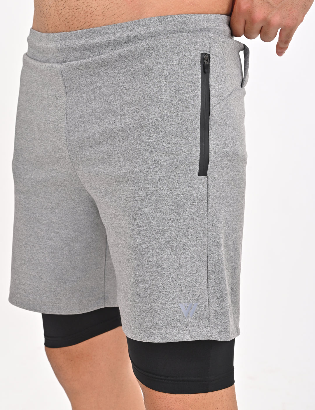 Grey Shorts with Inner Layer