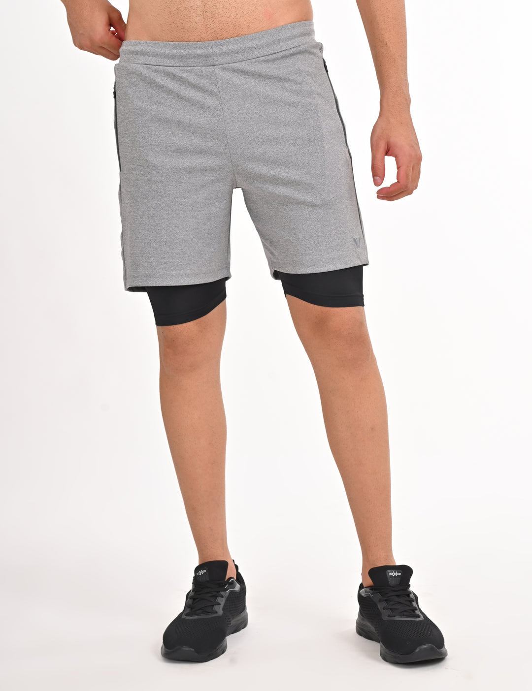 Grey Shorts with Inner Layer