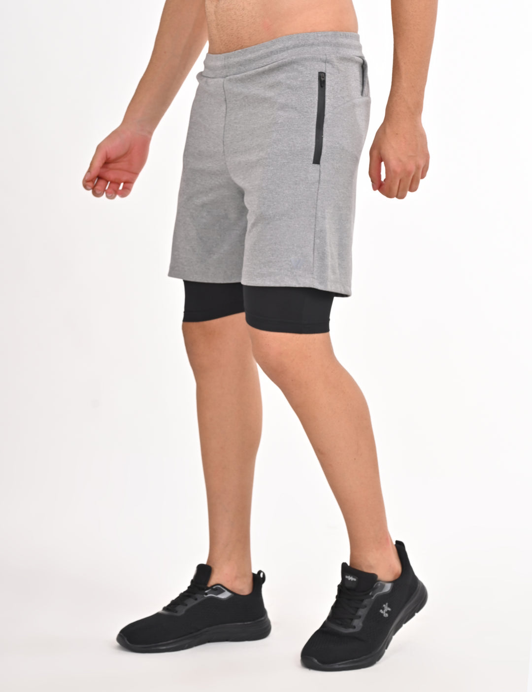 Grey Shorts with Inner Layer