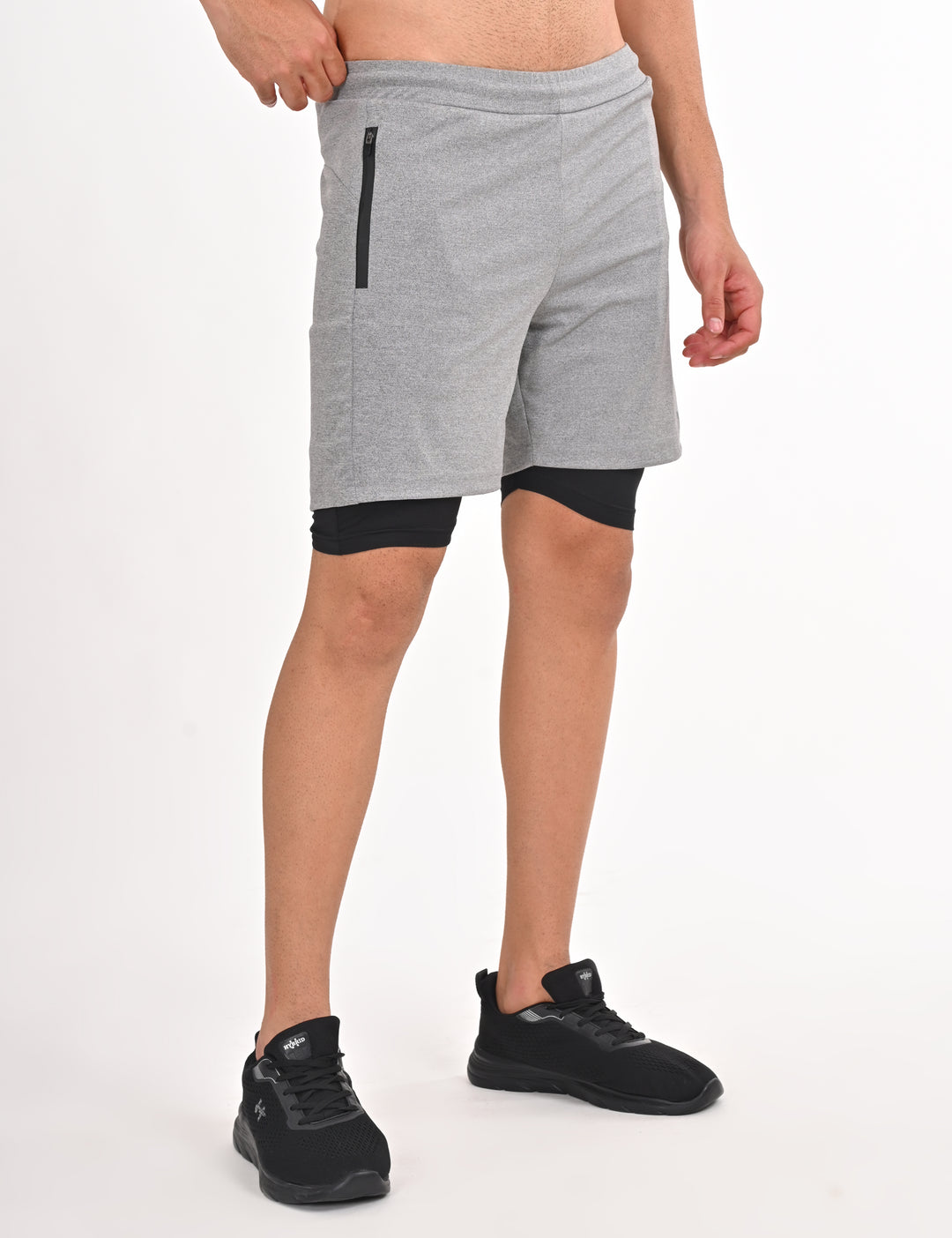 Grey Shorts with Inner Layer