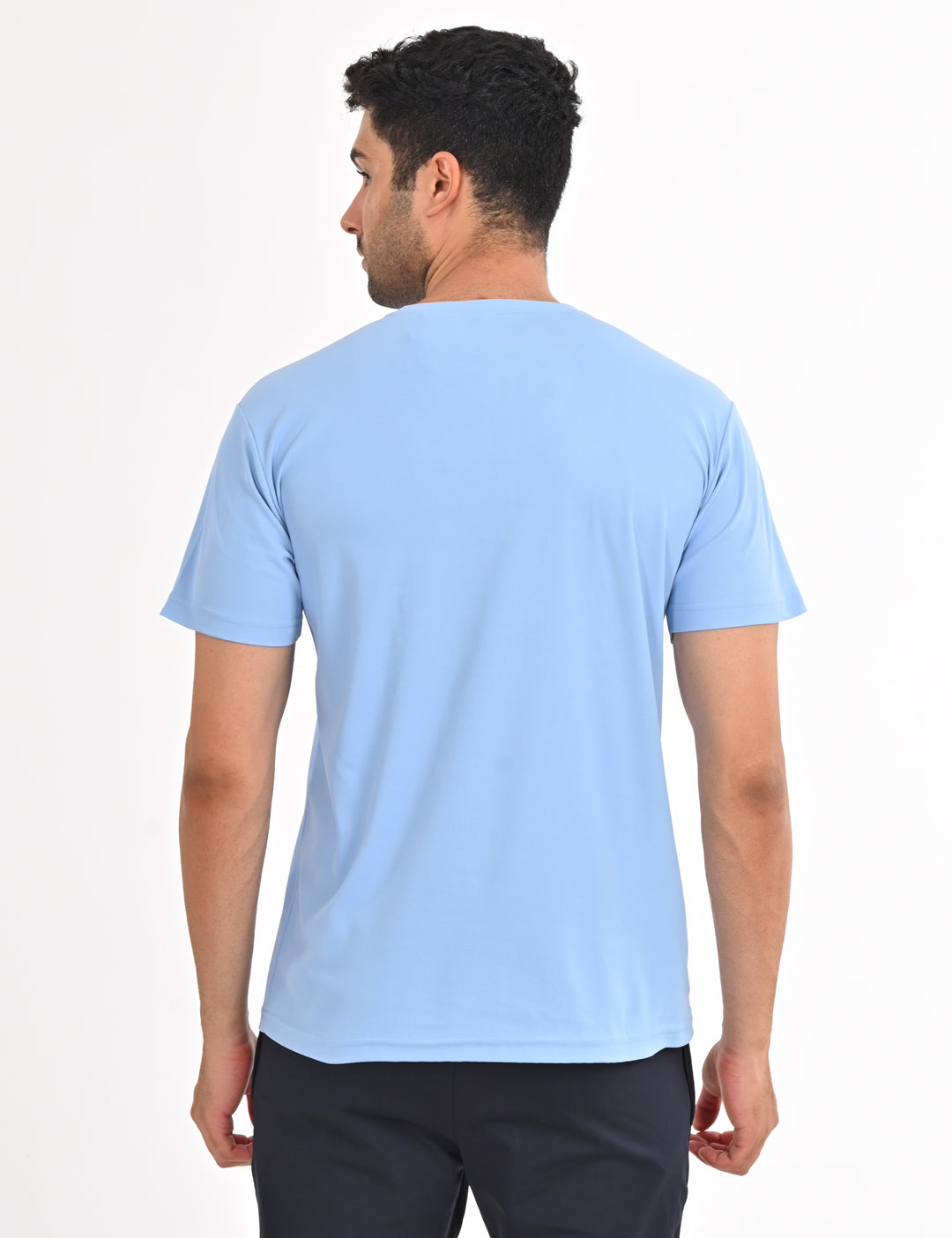 Sky Blue T-shirt with Zipper