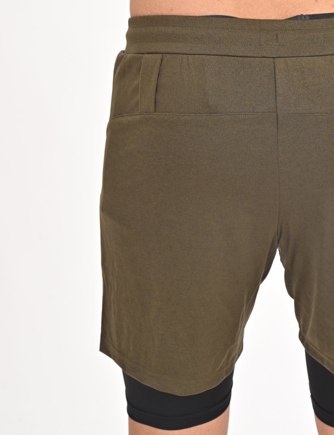 Olive Shorts with Inner Layer