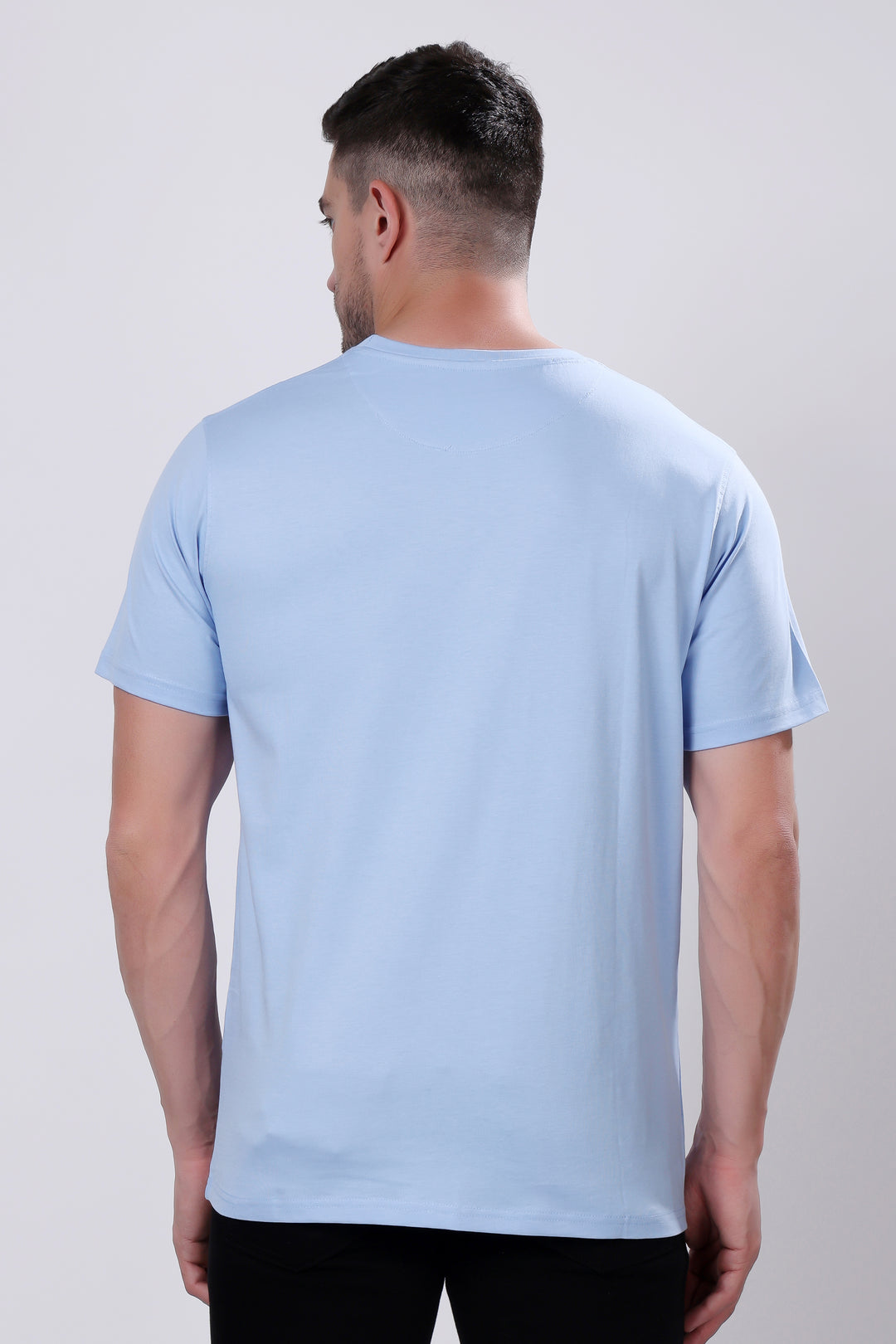 Sky Blue Supima Crew Neck T-Shirt
