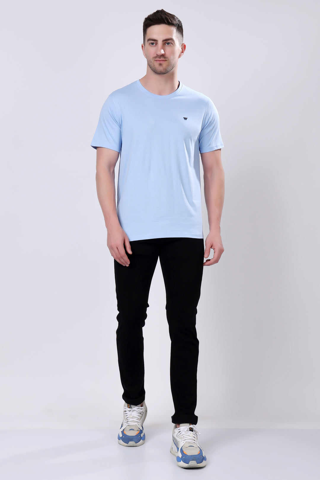 Sky Blue Supima Crew Neck T-Shirt
