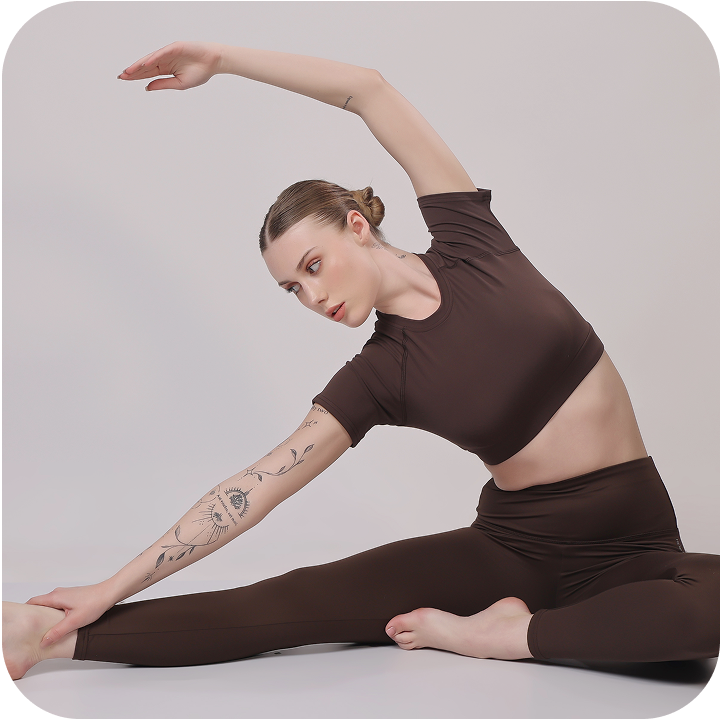 Leggings and Crop top Set - Esspresso | VIROH