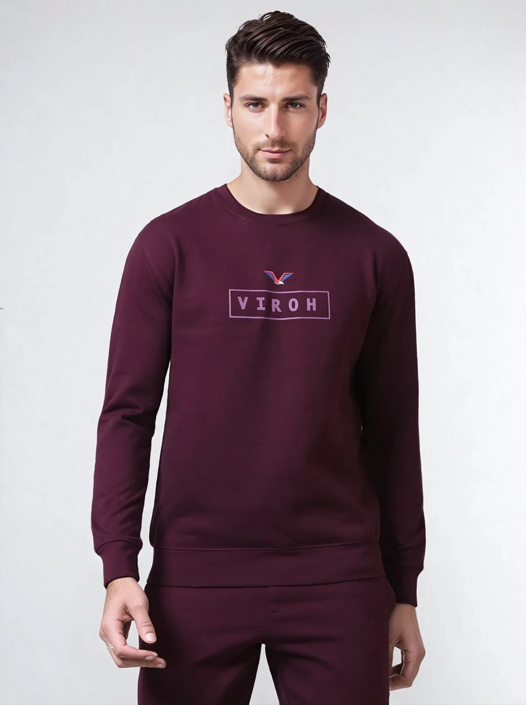 Men's Maroon Polycotton Tracksuit