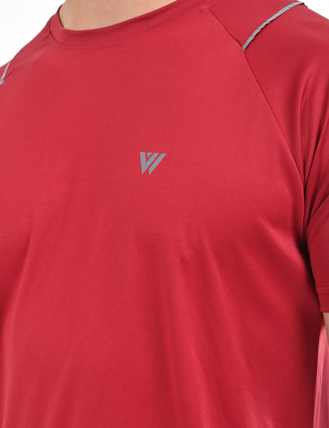 Red Raglan Sleeve Sport T-shirt