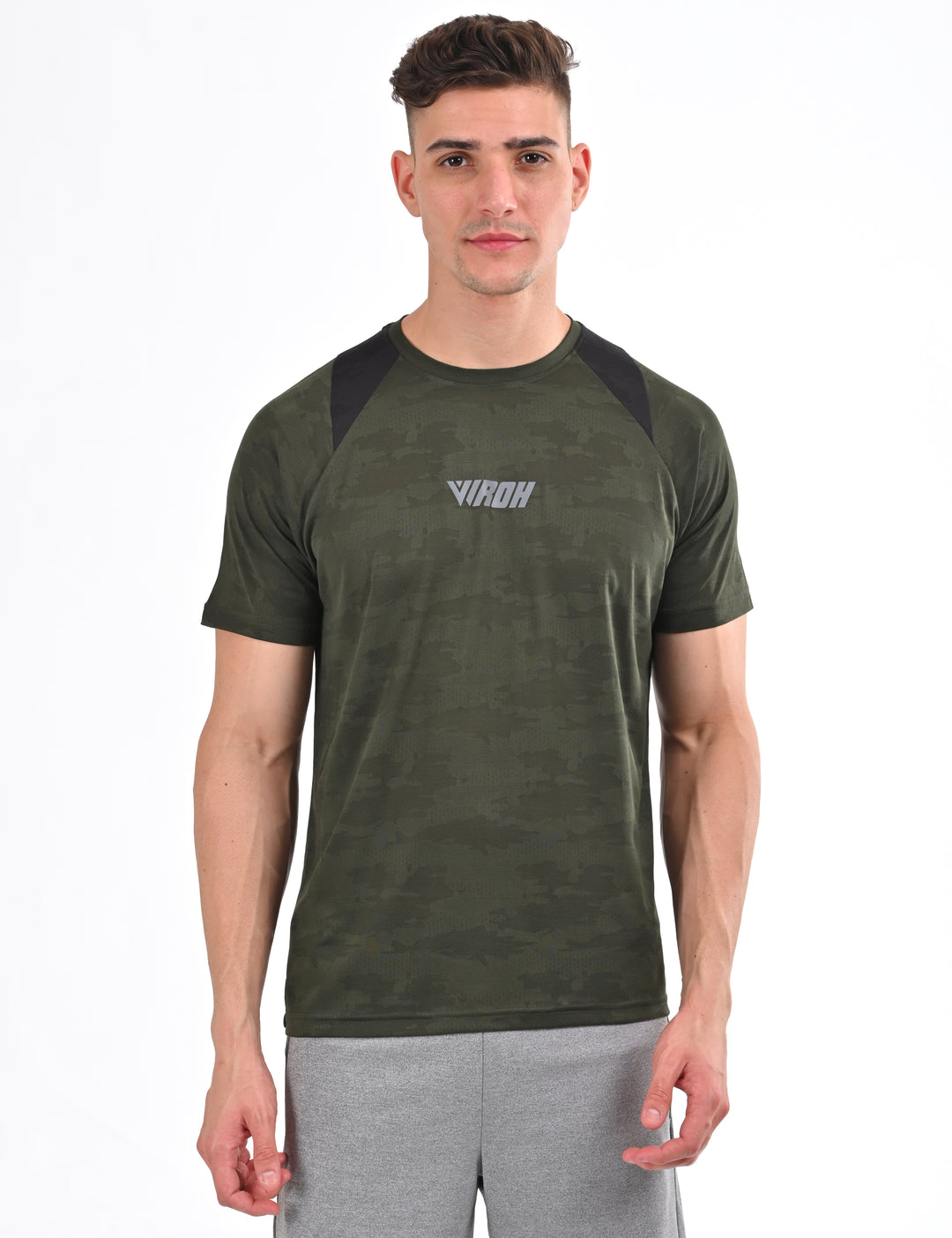 Olive Textured Camo T-shirt