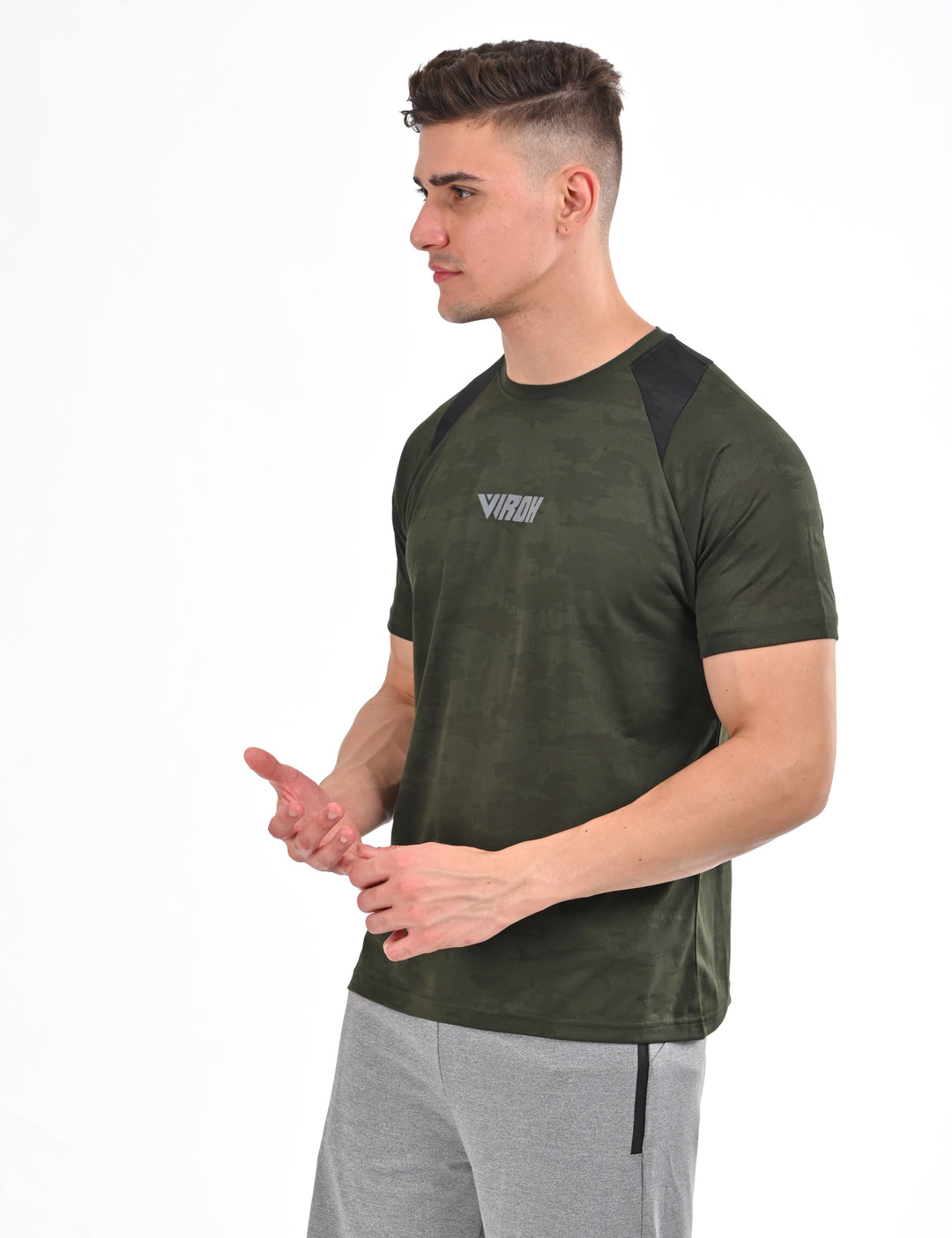 Olive Textured Camo T-shirt