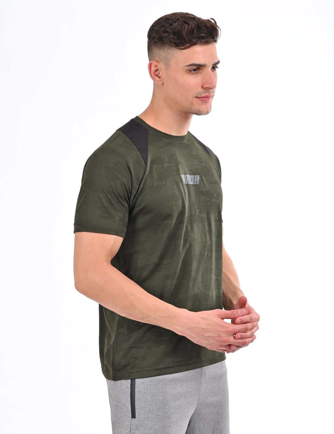 Olive Textured Camo T-shirt