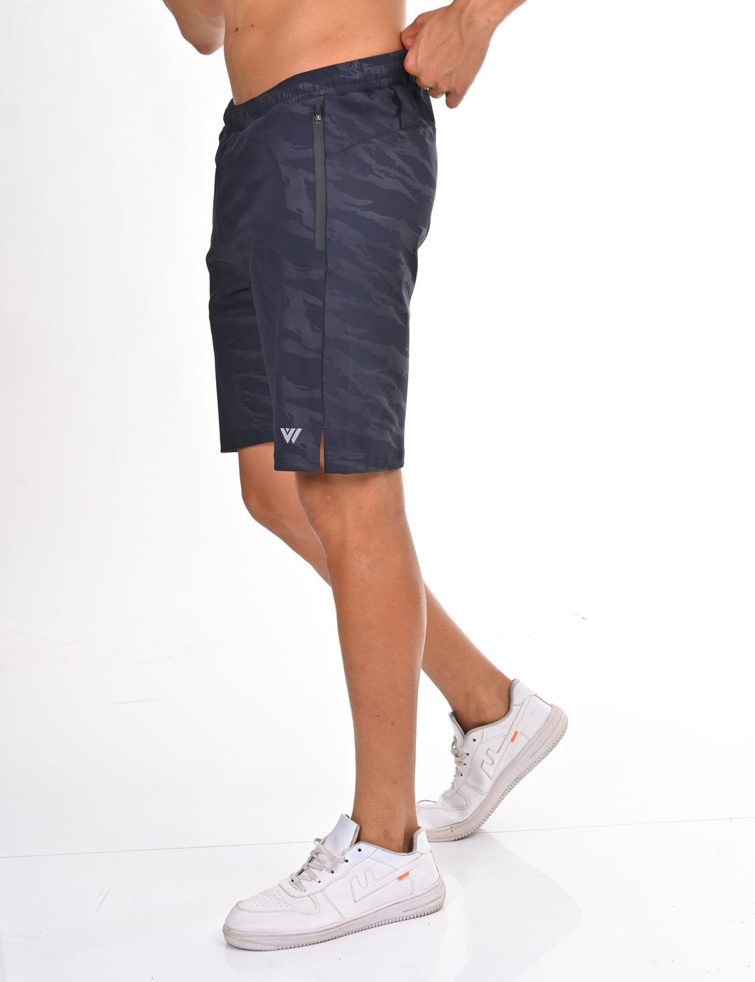 Printed Heavy Duty Navy Shorts