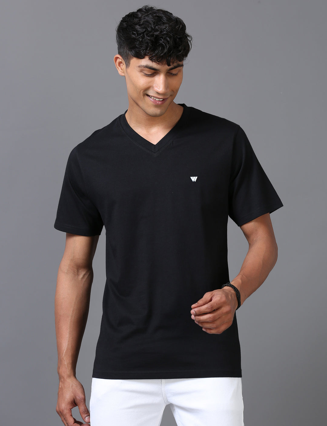 Black Supima V-Neck T-Shirt