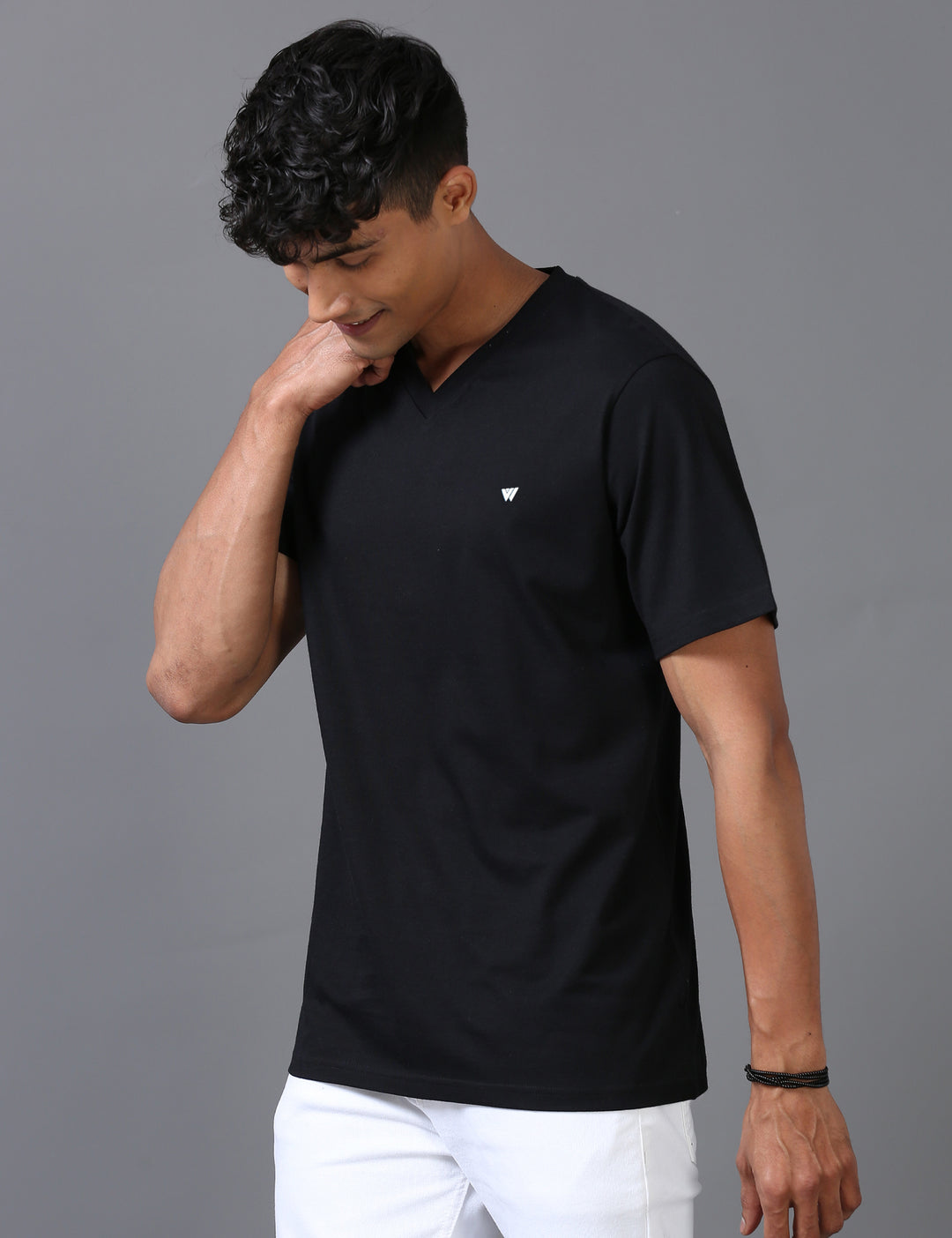 Black Supima V-Neck T-Shirt