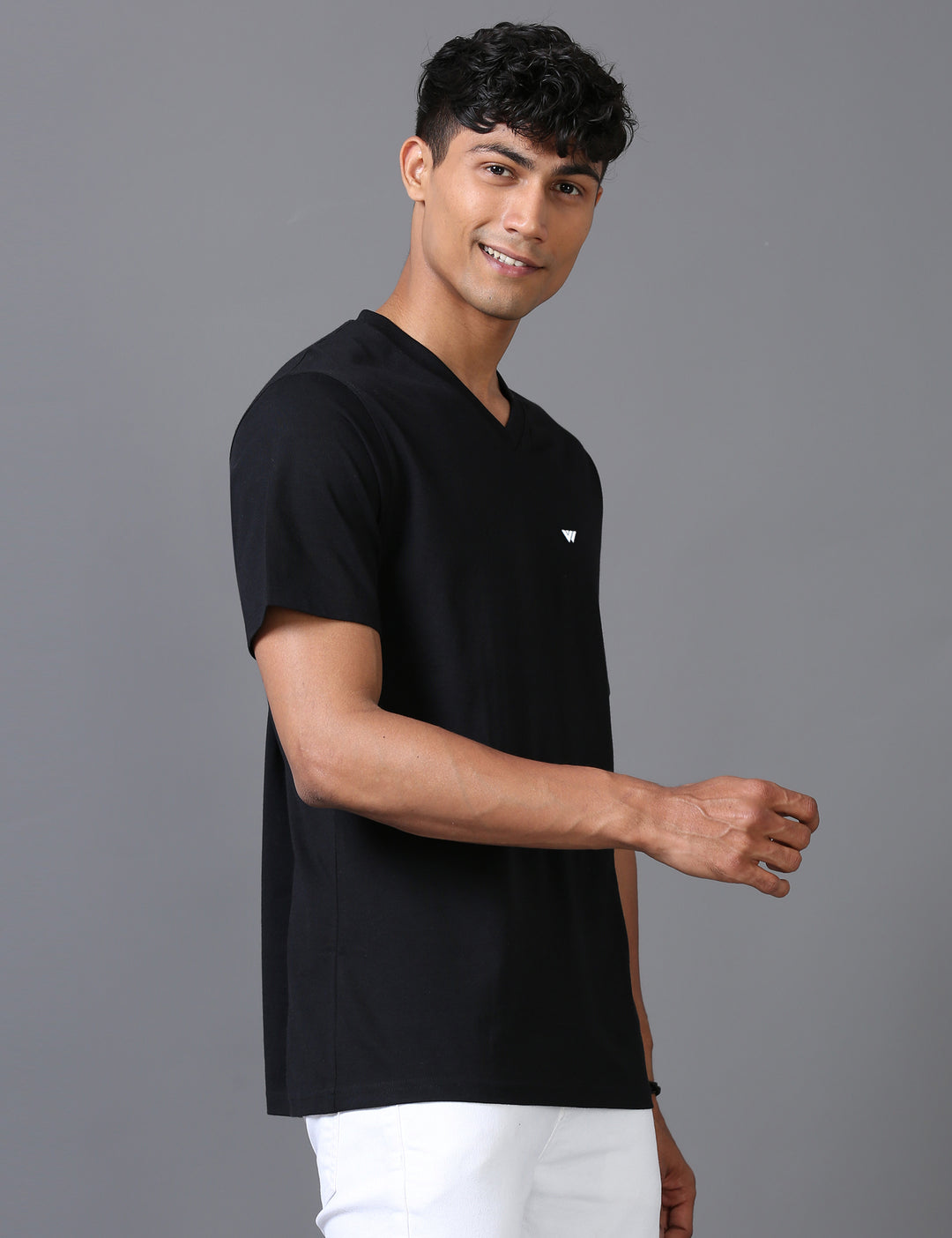 Black Supima V-Neck T-Shirt