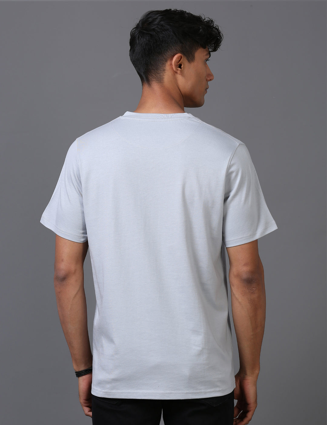 Grey Supima V-Neck T-Shirt