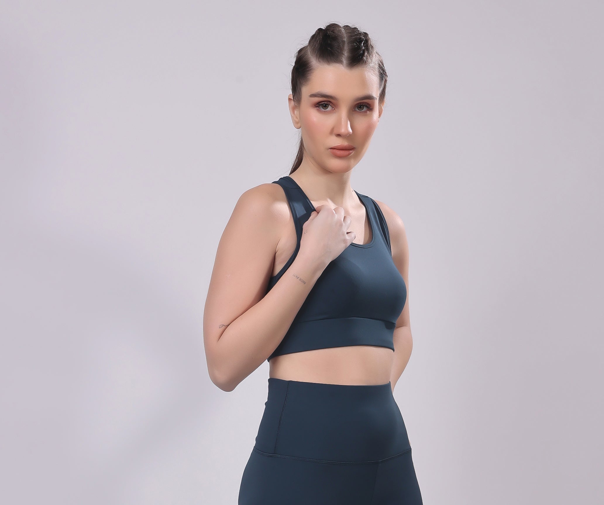 Leggings and Bra Set  - Navy Blue | VIROH