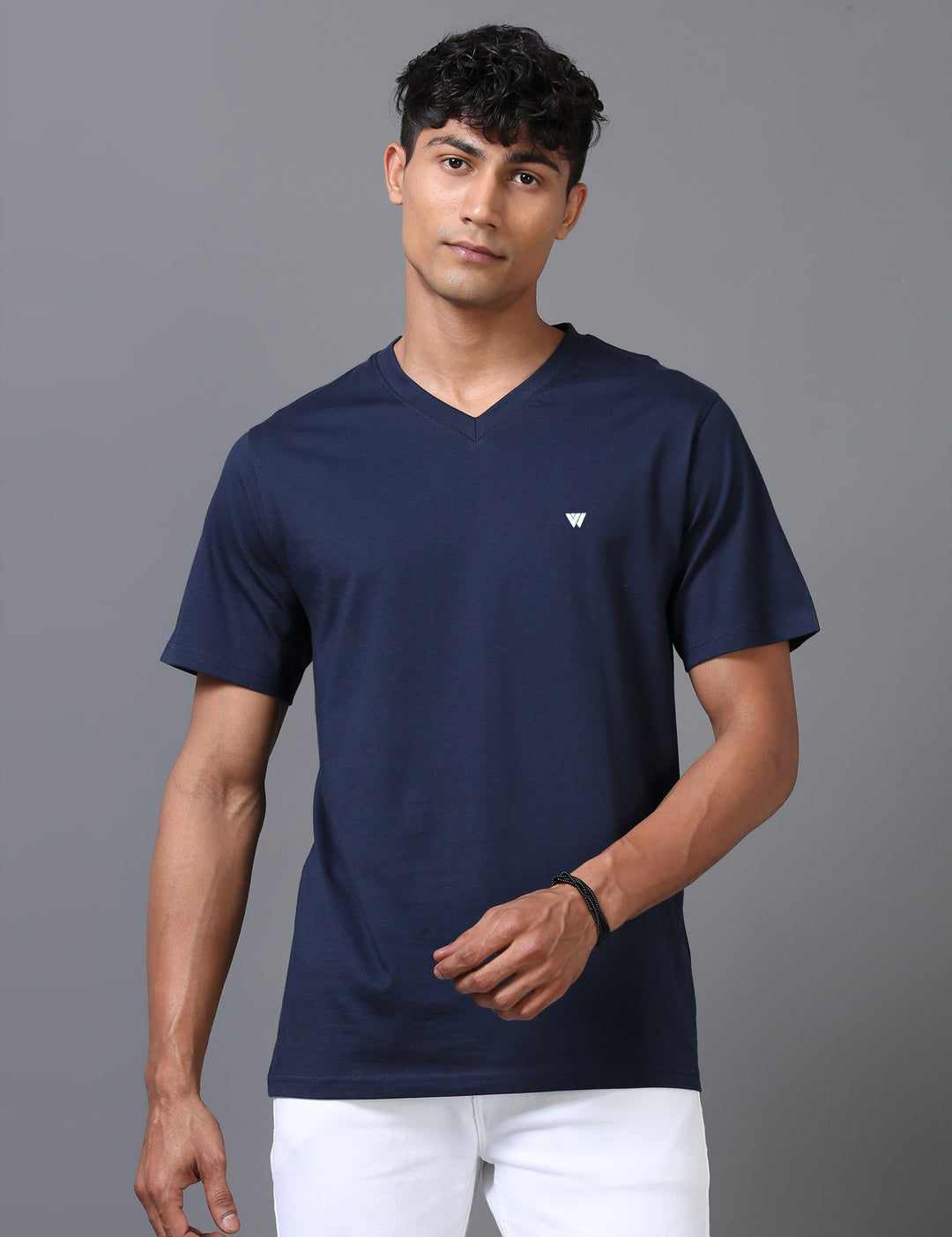 Navy Supima V-Neck T-Shirt