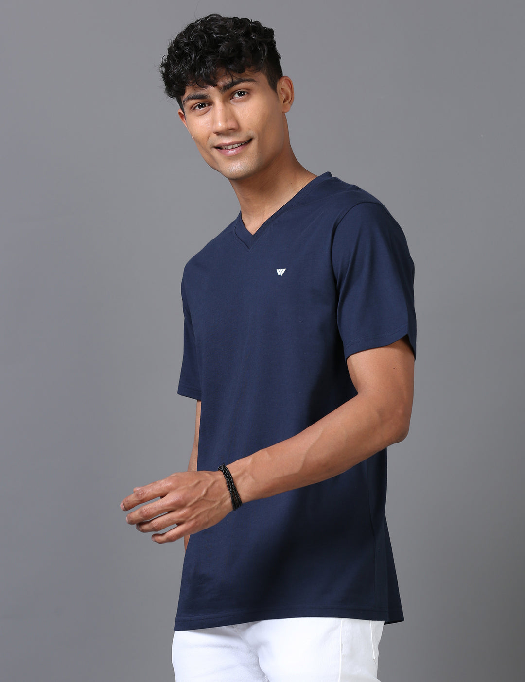 Navy Supima V-Neck T-Shirt