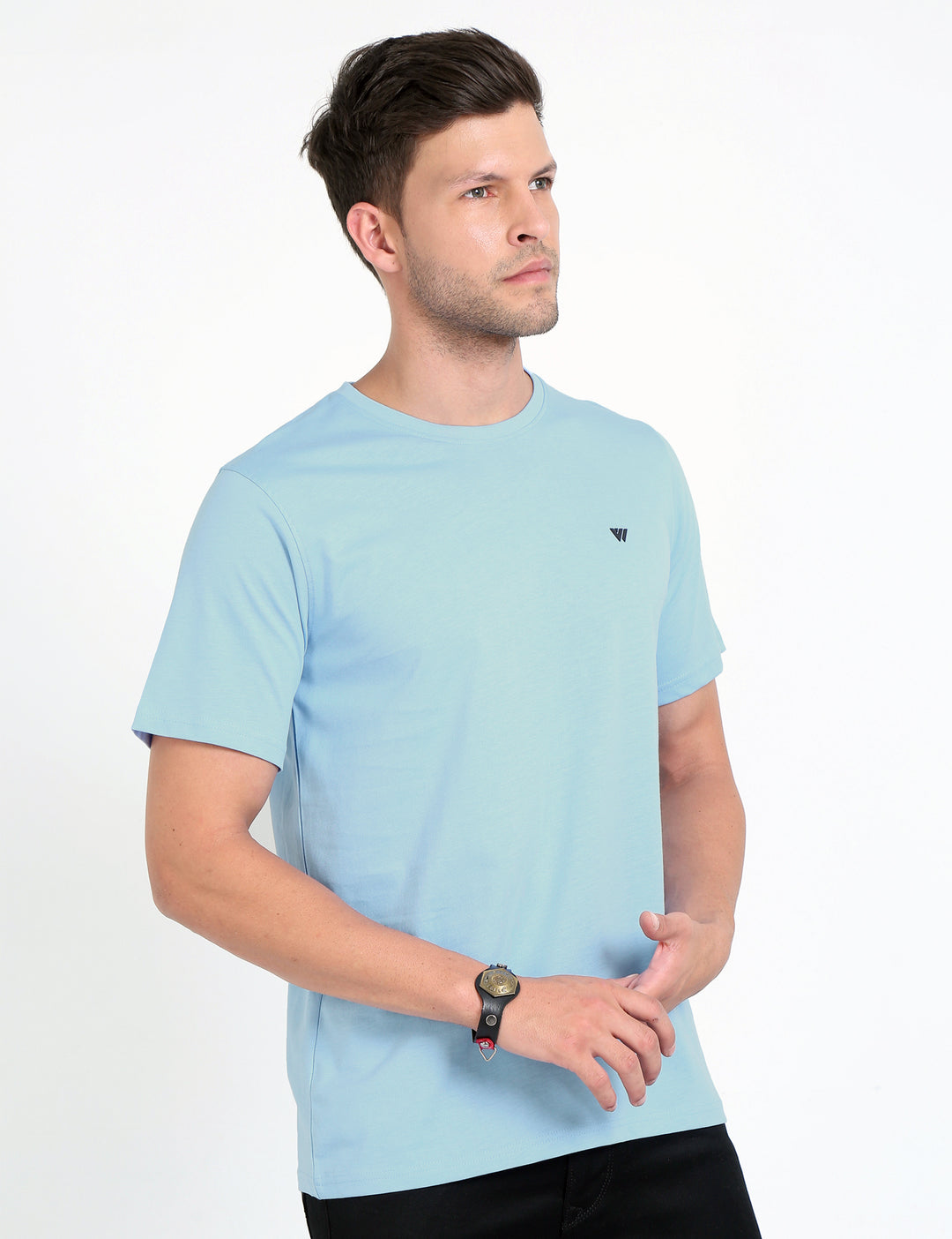 Sky Blue Supima Crew Neck T-Shirt