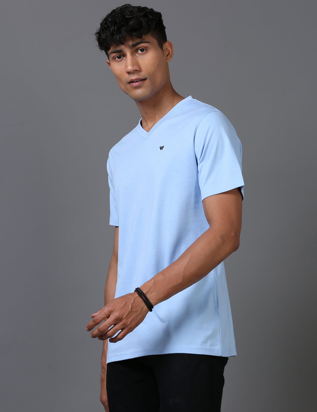 Sky Blue Supima V-Neck T-Shirt