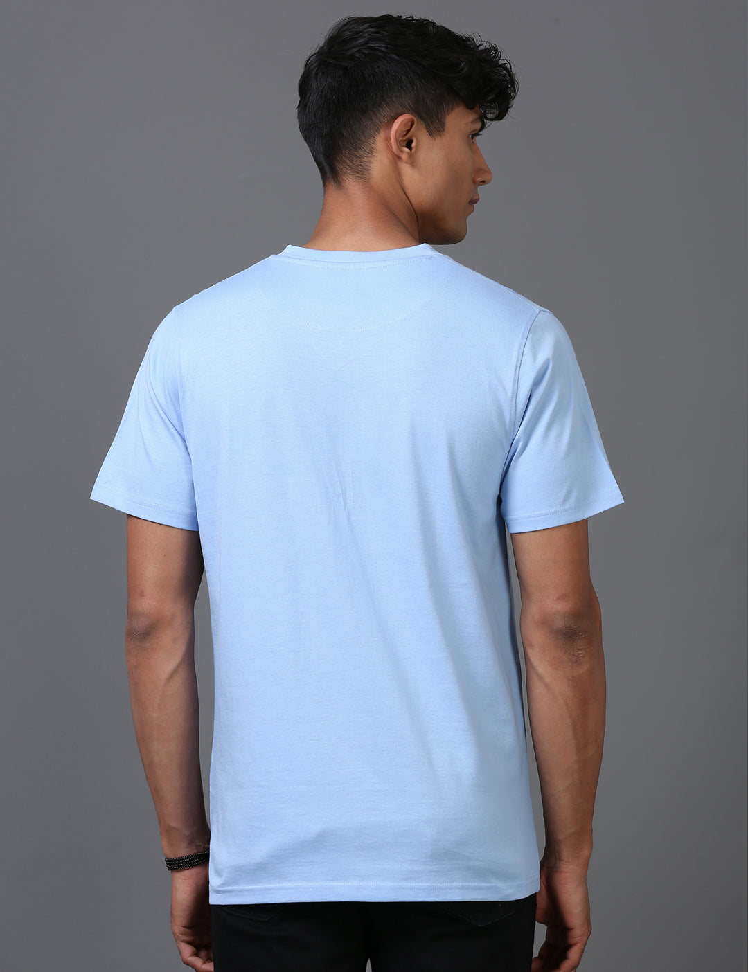 Sky Blue Supima V-Neck T-Shirt